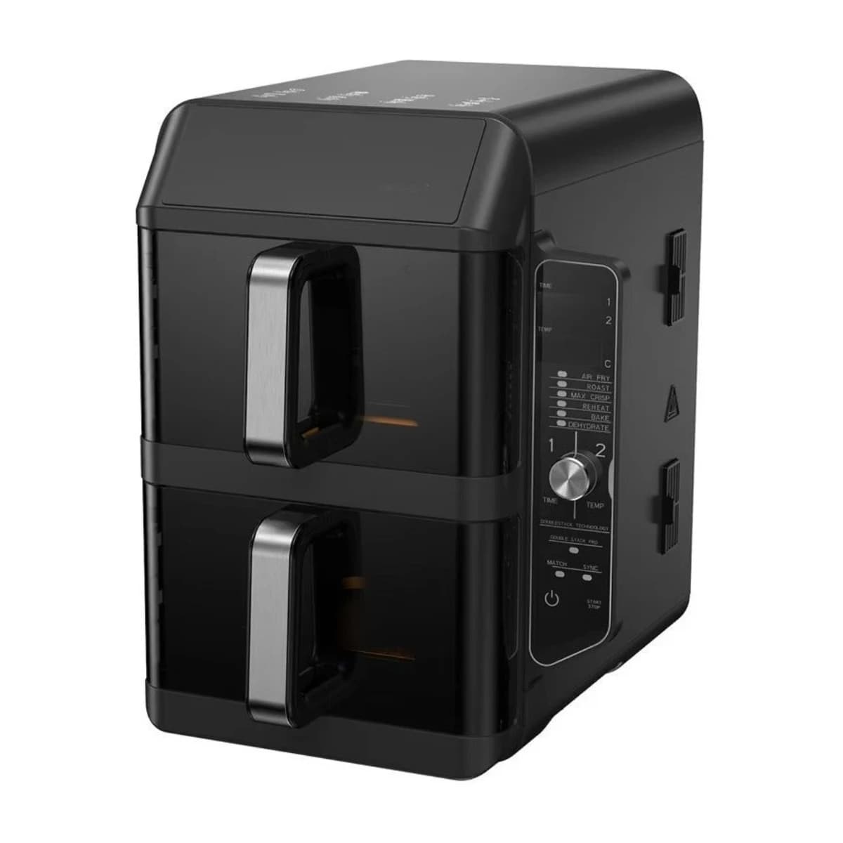 Generic Double-Decker Pro Digital Air Fryer 2x5.6L 2400W Black - High Resolution View 1 | Elmougi Store UAE