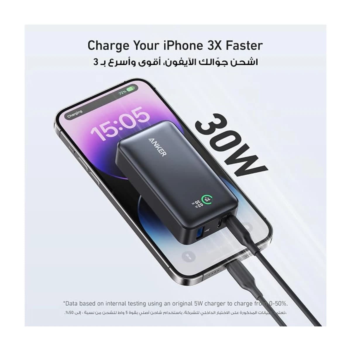 Anker 533 PowerCore 30W 10000mAh Power Bank - High Resolution View 2 | Elmougi Store UAE