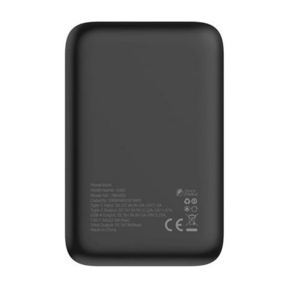 Telux Voltx 5000mAh PD 20W Power Bank - Black - High Resolution View 3 | Elmougi Store UAE